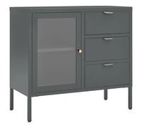 Sideboard Steel&Tempered Glass Storage Book Side Cabinet Multi Colours vidaXL