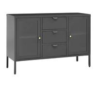 Sideboard Steel&Tempered Glass Storage Book Side Cabinet Multi Colours vidaXL