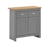 Sideboard Storage Cabinet 2 Door 2 Drawer Unit for Dining Room Oak Effect Top