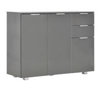 vidaXL Sideboard High Gloss Grey Home Living Room Storage Drawer Side Cabinet