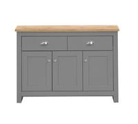 Lisbon Sideboard 3 Doors 2 Drawers Buffet Storage Cabinet Light Grey