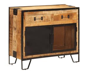 Sideboard Storage Cabinet Cupboard Solid Rough Wood Mango and Metal vidaXL