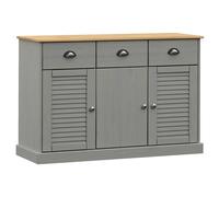Vidaxl Sideboard With Drawers Vigo 113X40X75 Cm Grey Solid Wood Pine