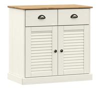Vidaxl Sideboard With Drawers Vigo 78X40X75 Cm White Solid Wood Pine, White
