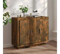 Vidaxl Sideboard Smoked Oak 92X35X75 Cm Engineered Wood