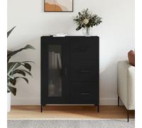 vidaXL Sideboard Black 69.5X34X90 Cm Engineered Wood, Black