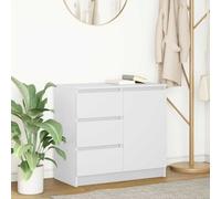 vidaXL Sideboard with Drawer White 71x35x65 cm Engineered Wood, White