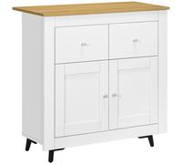 HOMCOM Modern Sideboard Storage Cabinet Kitchen Cupboard with Doors in White HOMCOM White