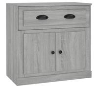 vidaXL Sideboard Grey Sonoma 70x35.5x67.5 cm Engineered Wood, 1 Drawer, 2 Doors