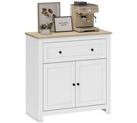 Sideboard Storage Cabinet with Drawer Adjustable Shelf Grey Oak Cupboard Modern