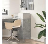 Sideboard Storage Concrete Grey 38x34x75 cm Modern Minimalist 1 Drawer 1 Door UK