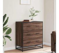 vidaXL Sideboard Brown Oak 68x35x76 cm Engineered Wood and Metal