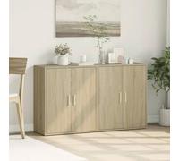 vidaXL Sideboards Cupboard Cabinet Highboard 2 pcs Sonoma Oak Engineered Wood
