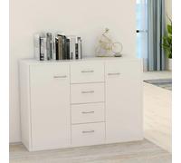 vidaXL Sideboard White Engineered Wood Storage Cabinet Home Organiser Buffet