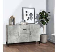 vidaXL Sideboard Concrete Grey 100X36X60 Cm Engineered Wood, Grey