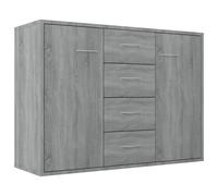 vidaXL Sideboard Grey Sonoma 88x30x65 cm Engineered Wood