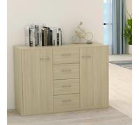 vidaXL Sideboard Sonoma Oak Engineered Wood Cabinet Home Organiser Buffet
