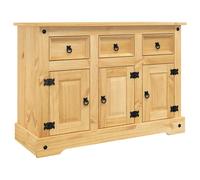 vidaXL Sideboard Cupboard Hall Highboard Corona Grey Solid Wood Mexican Pine