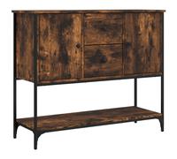 vidaXL Sideboard Smoked Oak 100x36x85 cm Engineered Wood