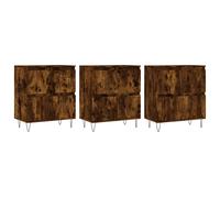 (grey sonoma, 3 pcs) vidaXL Sideboard Storage Cupboard Side Cabinets 2 pcs White Engineered Wood