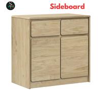 Sideboard Storage Cupboard Highboard Side Cabinet Oak Solid Wood Pine vidaXL