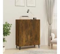 vidaXL Sideboard Smoked Oak 70x34x90 cm Engineered Wood