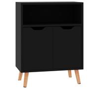 vidaXL Sideboard High Gloss Black Engineered Wood Cupboard Storage Cabinet