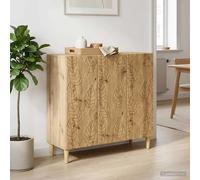 Sideboard Vintage Artisan Oak Engineered Wood 89x34.5x80cm 3 Door 2 Shelf Retro