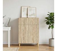Sideboard Vintage Sonoma Oak Engineered Wood 66x34.5x90cm 1 Drawer 2 Doors Retro