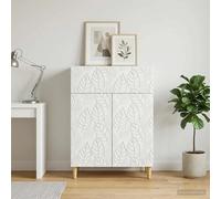 Sideboard Vintage White Engineered Wood 66x34.5x90cm 1 Drawer 2 Shelves Compact