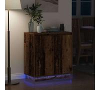 Sideboard w/ Door, Kitchen Storage Cupboard, Cabinet Buffet with LED Lights Unit