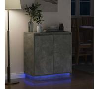 Sideboard w/ Door, Kitchen Storage Cupboard, Cabinet Buffet with LED Lights Unit