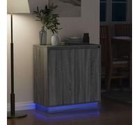 Sideboard w/ Door, Kitchen Storage Cupboard, Cabinet Buffet with LED Lights Unit