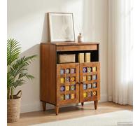 vidaXL Sideboard with Storage Walnut 60 x 33 x 75 cm Solid Mango Wood