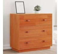vidaXL Sideboard Cupboard Highboard Side Cabinet Wax Brown Solid Wood Pine