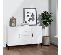 Sideboard White 100x36x60 cm Engineered Wood Compact Storage Console Low Profile