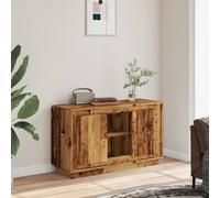 Sideboard White 102x35x60 cm Engineered Wood 6-Compartment Slim Storage Cabinet