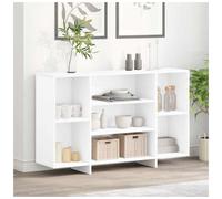 Sideboard White 120x30x75 cm Engineered Wood Minimalist Storage Console Cabinet
