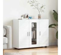 Sideboard White 150x39x30cm Engineered Wood Drawer Shelf Minimal Modern Storage