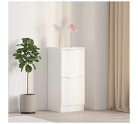 Sideboard White 30x30x70 cm Engineered Wood Compact Storage Cabinet Modern Style