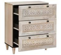 Sideboard White 60 x 33 x 75 cm Solid mango wood