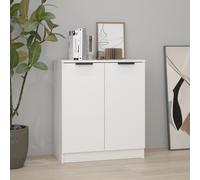 Sideboard White 60x30x70 cm Engineered Wood Compact Modern Hallway Cabinet Slim