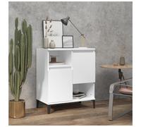 Sideboard White 60x35x70cm Engineered Wood 2-Door Minimalist Storage Cabinet UK
