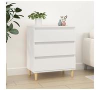 Sideboard White 60x35x70cm Engineered Wood With Drawer Modern Storage Slim Unit