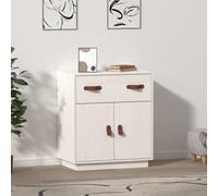 vidaXL Sideboard White 65.5x40x75 cm Solid Wood Pine, White