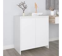 Sideboard White 70x41x75 cm Engineered Wood 2-Door Storage Cabinet for Entryway