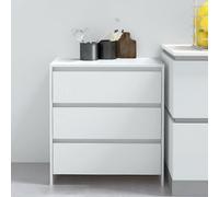 Sideboard White 70x41x75 cm Engineered Wood Storage Cabinet Modern for Entryway