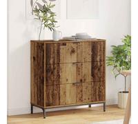 Sideboard White 79.5x33x82cm Engineered Wood 3-Drawer Modern Minimal Buffet Slim