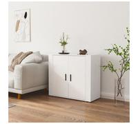 Sideboard White 80x33x70 cm Engineered Wood Compact Modern Storage Cabinet Slim