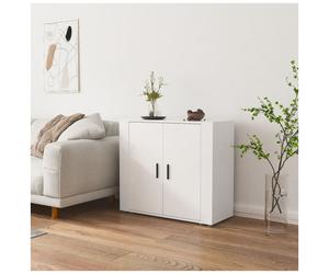 Sideboard White 80x33x70 cm Engineered Wood Compact Modern Storage Cabinet Slim